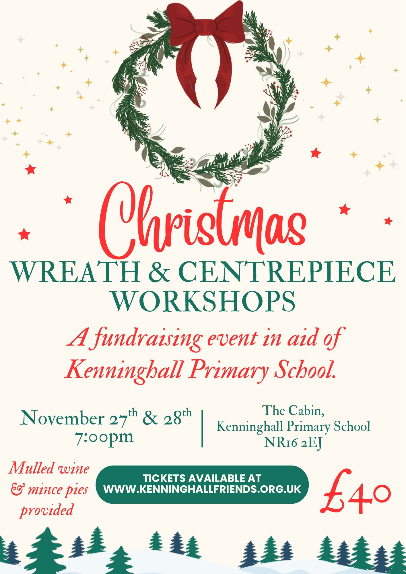 Kenninghall Primary School Wreath & Centrepiece Making Workshops 2025